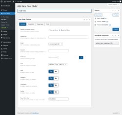 Page screenshot: Post Slider → Add New