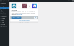 Page screenshot: ‹ Test site — WordPress