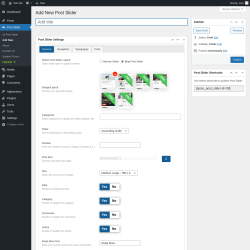Page screenshot: Post Slider → Add New