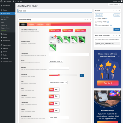 Page screenshot: Post Slider → Add New