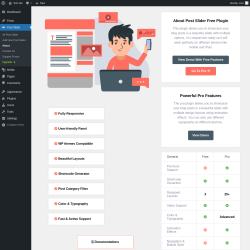 Page screenshot: Post Slider → About