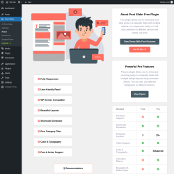 Page screenshot: Post Slider → About