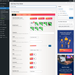 Page screenshot: Post Slider → Add New Post Slider