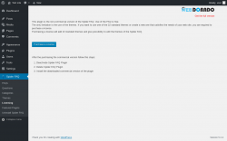 Page screenshot: Spider FAQ &rarr; Licensing