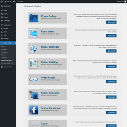 Page screenshot: Spider FAQ &rarr; Featured Plugins