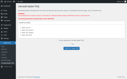 Page screenshot: Spider FAQ &rarr; Uninstall Spider FAQ