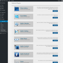 Page screenshot: Spider FAQ &rarr; Featured Plugins