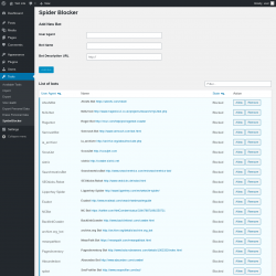 Page screenshot: Tools → SpiderBlocker