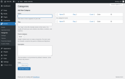 Page screenshot: Events → Categories