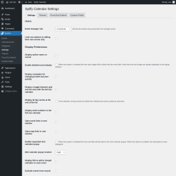 Page screenshot: Events → Settings