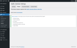 Page screenshot: Events → Themes
