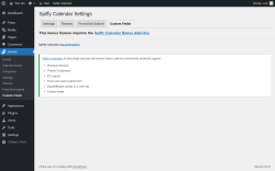 Page screenshot: Events → Custom Fields