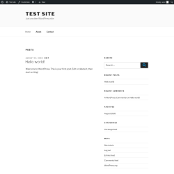 Page screenshot: Test site &ndash; Just another WordPress site