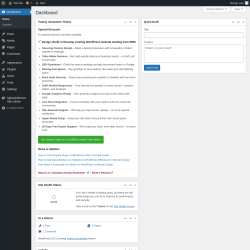 Page screenshot: Dashboard ‹ Test site — WordPress