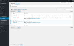 Page screenshot: Plugins ‹ Test site — WordPress