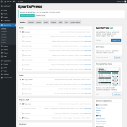 Page screenshot: SportsPress