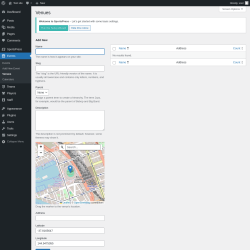 Page screenshot: Events → Venues