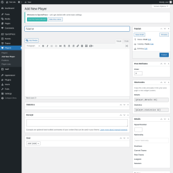 Page screenshot: Players → Add New Player