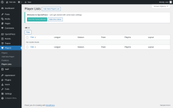 Page screenshot: Players → Player Lists