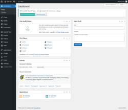 Page screenshot: Dashboard ‹ Test site — WordPress