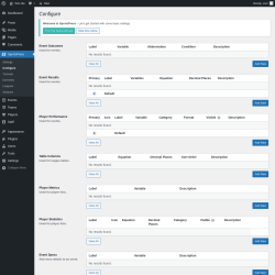 Page screenshot: SportsPress → Configure