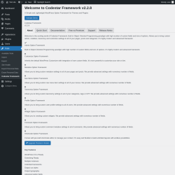 Page screenshot: Tools → Codestar Framework
