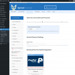 Page screenshot: Sprout Invoices → Payment Settings