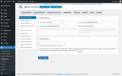 Page screenshot: Sprout Invoices → Notifications