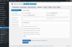 Page screenshot: Sprout Invoices → Notifications