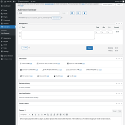 Page screenshot: Estimates → Add Estimate