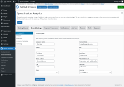 Page screenshot: Sprout Invoices → General Settings