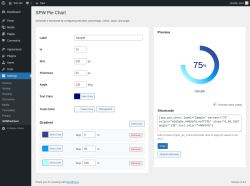 Page screenshot: Settings &rarr; SPWPieChart