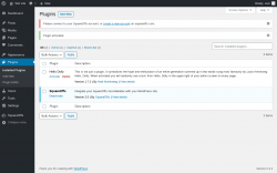 Page screenshot: Plugins &lsaquo; Test site &mdash; WordPress