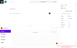 Page screenshot: Add Page ‹ Test site — WordPress
