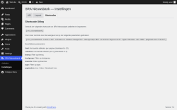 Page screenshot: SRA Nieuwsbank &rarr; Instellingen &rarr; Shortcodes