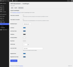 Page screenshot: SRA Nieuwsbank &rarr; Instellingen &rarr; Layout