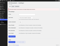 Page screenshot: SRA Nieuwsbank &rarr; Instellingen