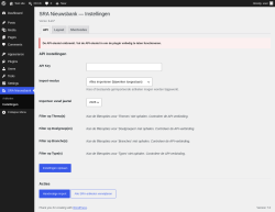 Page screenshot: SRA Nieuwsbank &rarr; Instellingen
