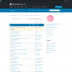 Page screenshot: SSL Zen &rarr; Support Forum