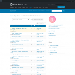 Page screenshot: SSL Zen &rarr; Support Forum
