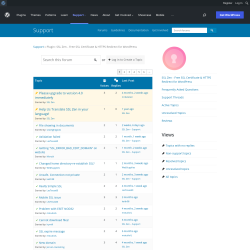 Page screenshot: SSL Zen &rarr; Support Forum