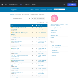Page screenshot: SSL Zen &rarr; Support Forum