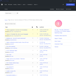 Page screenshot: SSL Zen &rarr; Support Forum