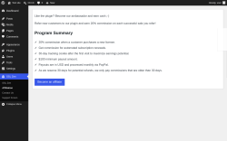 Page screenshot: SSL Zen &rarr; Affiliation