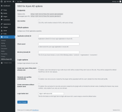 Page screenshot: Settings &rarr; SSO for Azure AD
