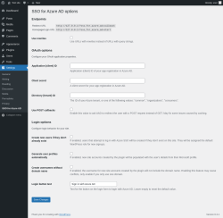 Page screenshot: Settings &rarr; SSO for Azure AD
