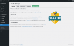Page screenshot: Staatic