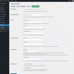 Page screenshot: Staatic → 
            Advanced        