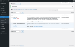Page screenshot: Plugins ‹ Test site — WordPress