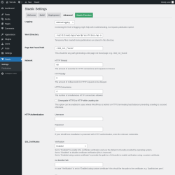 Page screenshot: Staatic → 
            Advanced        